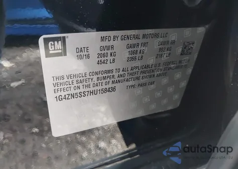 2017 Buick Lacrosse Preferred z USA, uszkodzony, nr VIN 1G4ZN5SS7HU158436